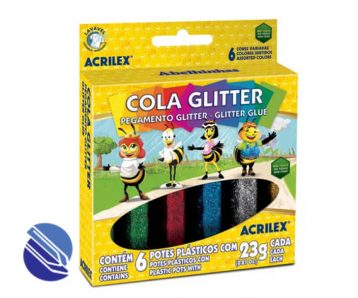 Cola Glitter Acrilex c 6 un