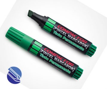 Pincel Marcador Permanente Compactor - Cor verde